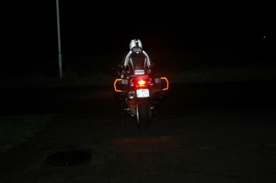 In donker, met met licht aanstraling