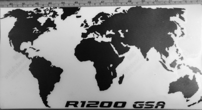 Zwart, wit reflecterend, uitgesenden, met toevoeging R1200 GSA